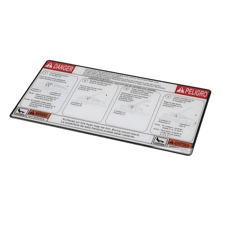 Henny Penny Label-Lid Instr Eng/Spa, No 168572 168572